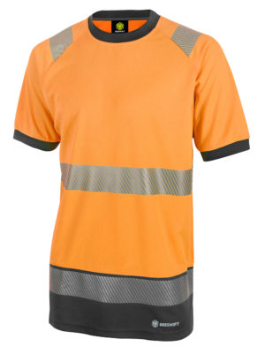 Beeswift Hi-Vis Two Tone Short Sleeve T-Shirt Orange/Black